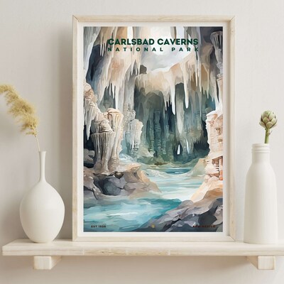 Carlsbad Caverns National Park Poster, Travel Art, Office Poster, Home Decor | S8 - image6